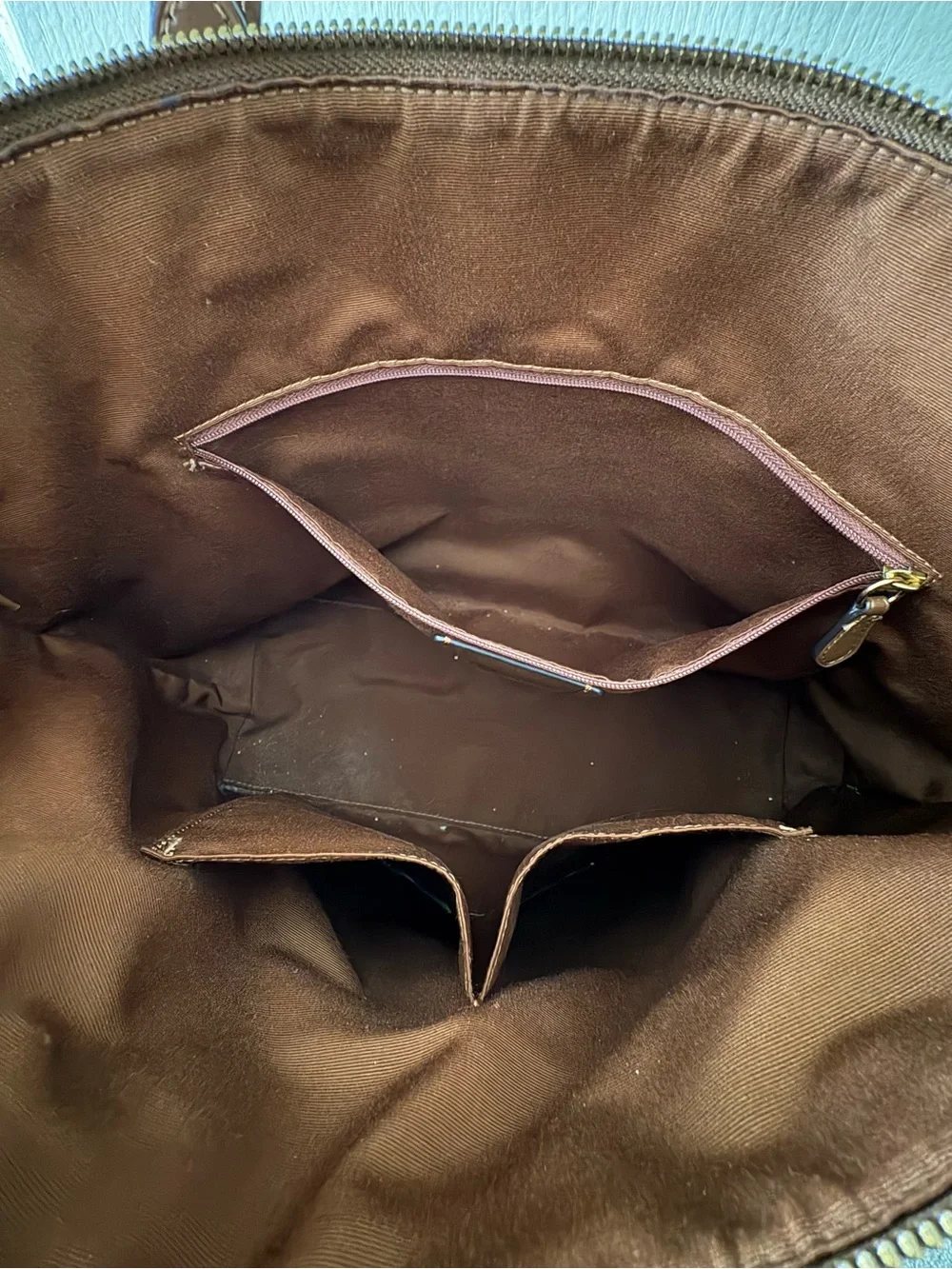 Coach Brown Signature Canvas Tote with Gold Hardware